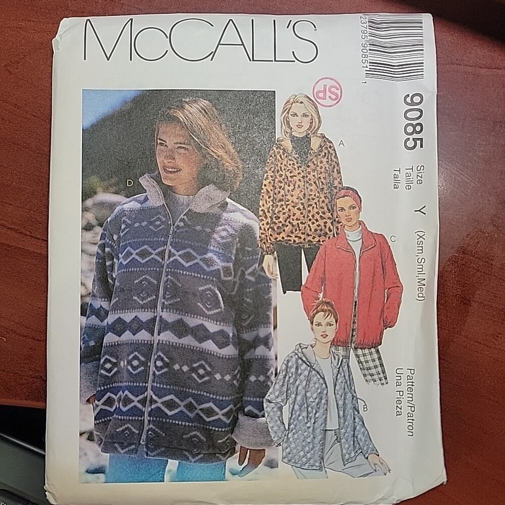 McCall’s 9085 Jacket Sewing‎ Pattern Womens XS-M Lined Unlined UNCUT